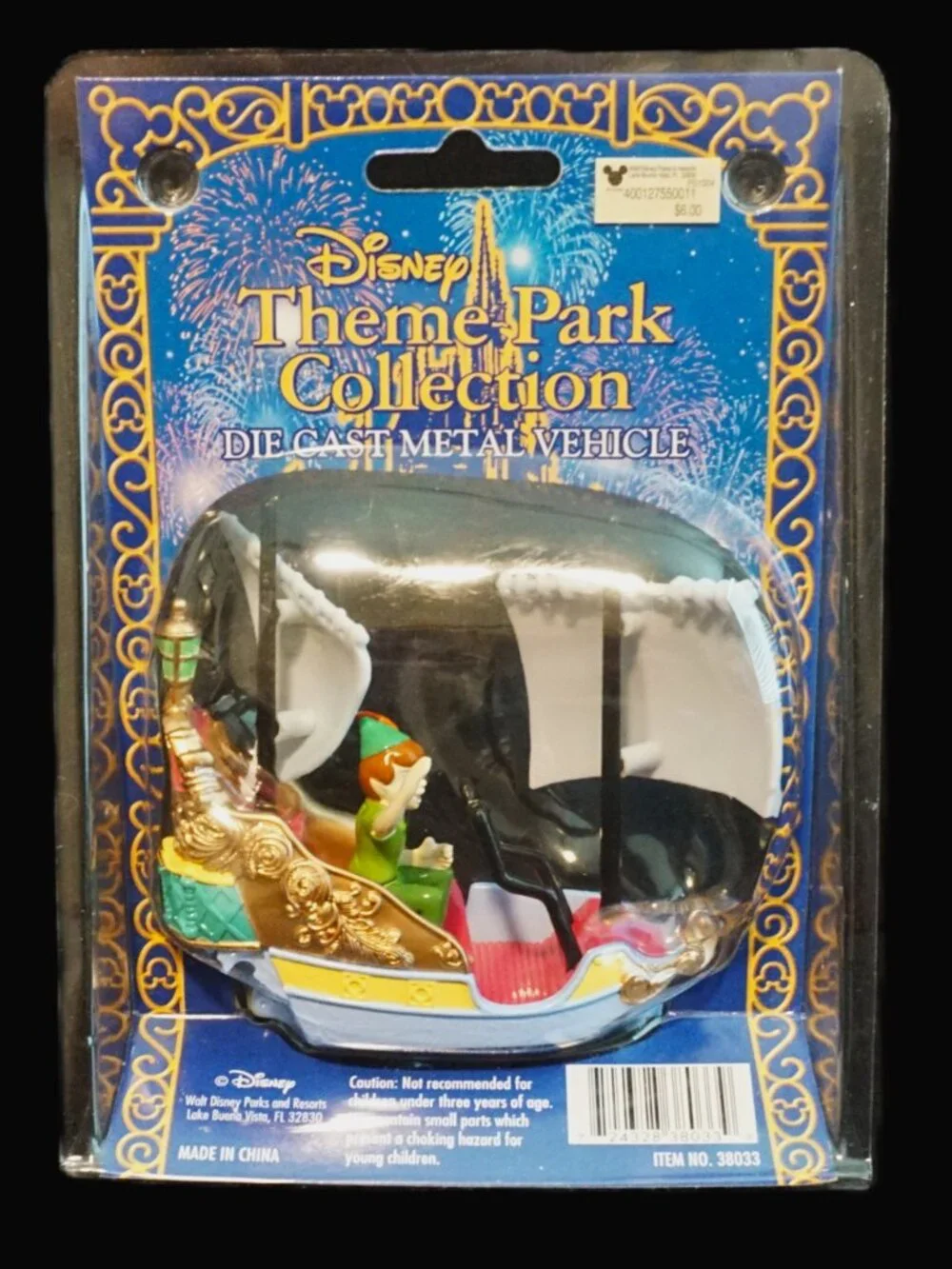 Disney Theme Park Die Cast Medal Vehicle Peter Pan’s Flight Pirate Ship